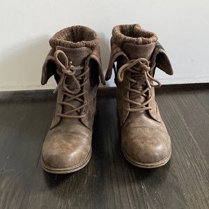 JustFab Sweater Cuff Boots